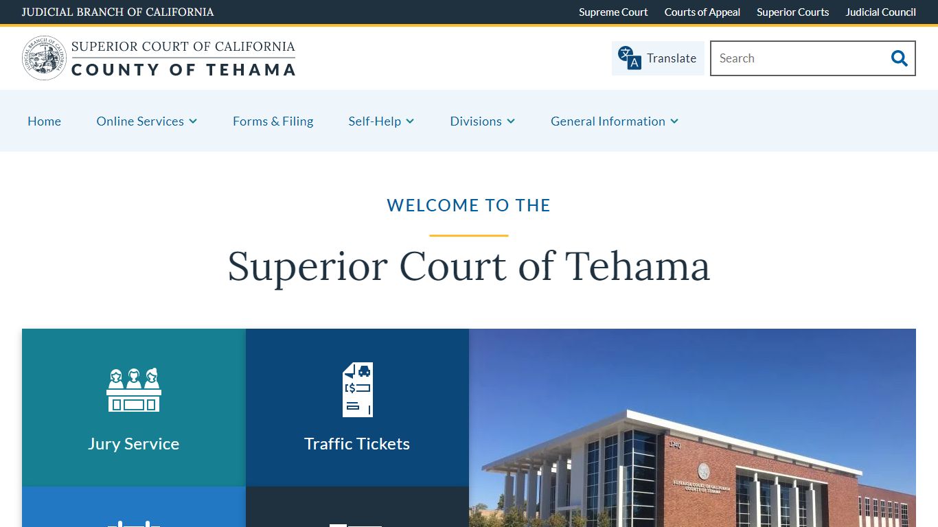 Home | Superior Court of California, County of Tehama